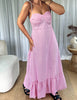 ROBE SOFIA RAYÉE FRAMBOISE