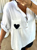 BLOUSE GAZE COEURS NOIR