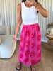 JUPE GAZE SOLEIL ROSE