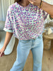T-SHIRT LÉOPARD BLEU