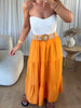 JUPE VOLANT CEINTURE ORANGE