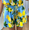 ENSEMBLE/SHORT CITRON BLEU