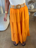 JUPE VOLANT CEINTURE ORANGE
