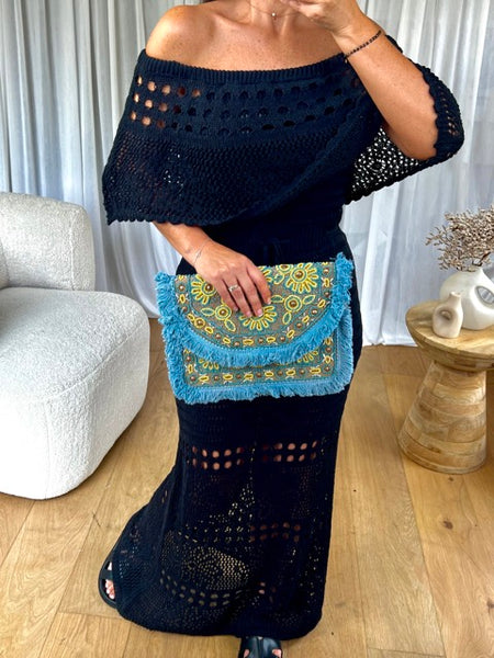 SAC POCHETTE INDIA BLEU