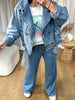 VESTE DENIM TARAH BLEU DÉLAVÉ