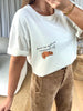 T-SHIRT CROISSANT BLANC