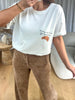 T-SHIRT CROISSANT BLANC