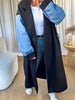 MANTEAU MANCHES DENIM NOIR