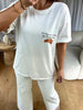 T-SHIRT CROISSANT BLANC
