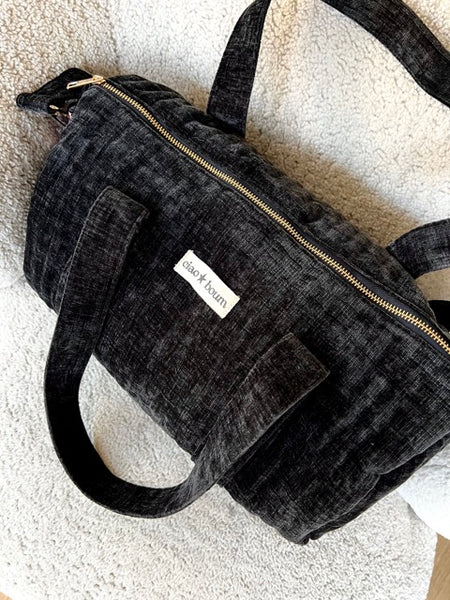 SAC BOWLING VELOURS NOIR