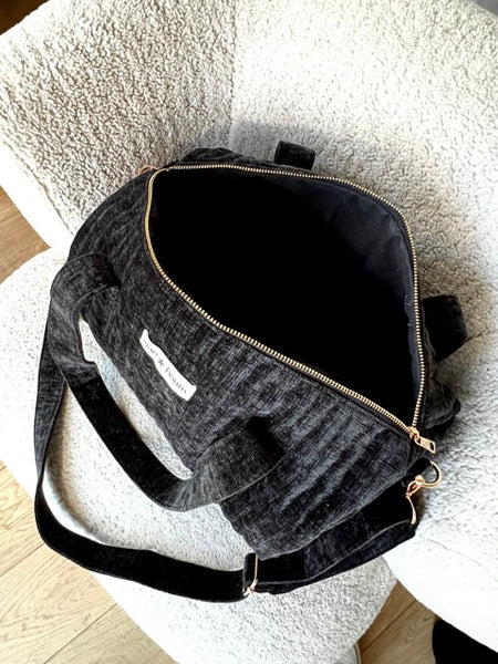 SAC BOWLING VELOURS NOIR