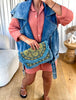 SAC POCHETTE INDIA BLEU