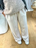 PANTALON AMPLE PINCE BEIGE