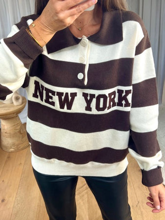 PULL COL NEW YORK CHOCO