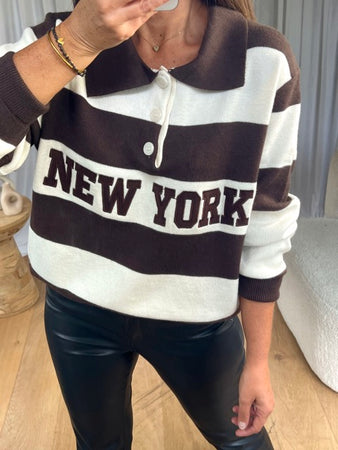 PULL COL NEW YORK CHOCO
