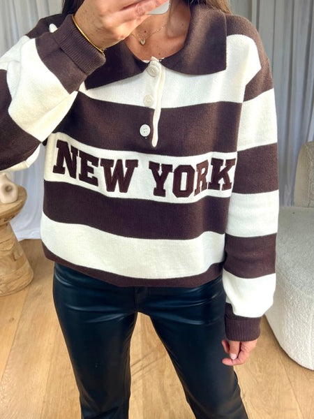 PULL COL NEW YORK CHOCO