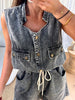 COMBI/SHORT DENIM GRUSS GRIS