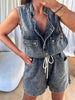 COMBI/SHORT DENIM GRUSS GRIS