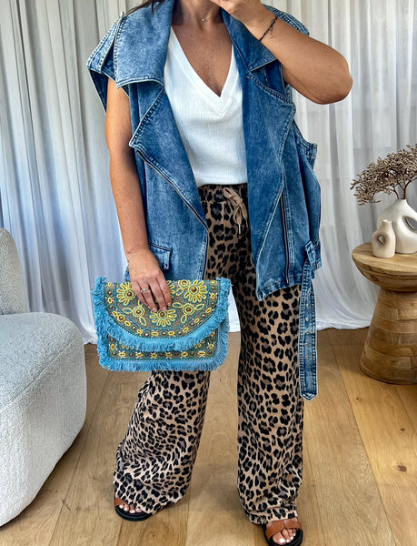 SAC POCHETTE INDIA BLEU