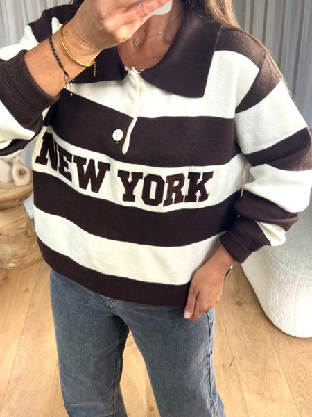 PULL COL NEW YORK CHOCO