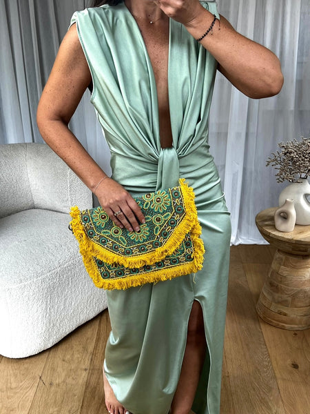 SAC POCHETTE INDIA JAUNE