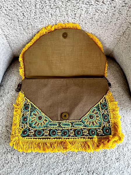 SAC POCHETTE INDIA JAUNE