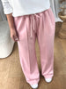 PANTALON AMPLE PINCE ROSE