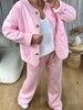 PANTALON AMPLE PINCE ROSE