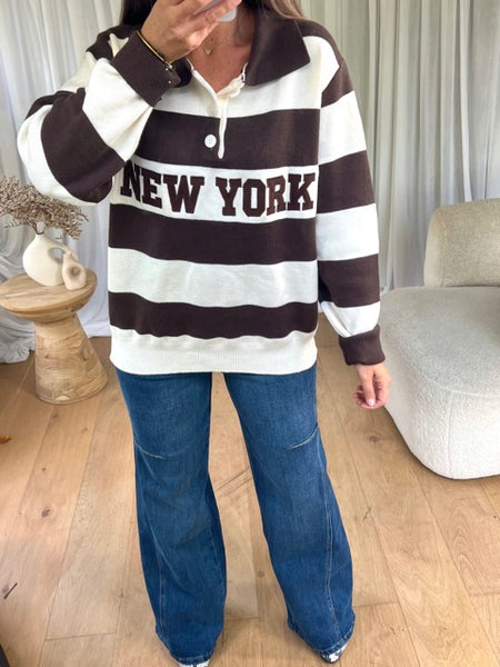 PULL COL NEW YORK CHOCO
