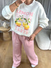 PANTALON AMPLE PINCE ROSE