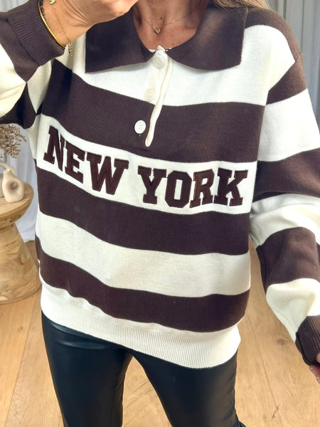 PULL COL NEW YORK CHOCO
