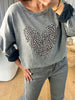 SWEAT COEUR LÉOPARD