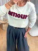 SWEAT AMOUR BORDEAU