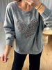 SWEAT COEUR LÉOPARD