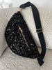 SAC BANANE SEQUIN NOIR