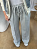 PANTALON AMPLE PINCE GRIS CLAIR