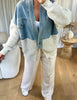 PANTALON AMPLE PINCE BEIGE