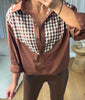CHEMISE VICHY CHOCO