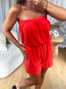 COMBI/SHORT ÉPONGE ROUGE/ORANGE