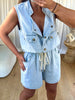 COMBI/SHORT DENIM GRUSS BLEU
