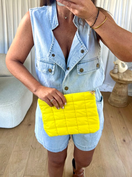 POCHETTE MATELASSÉE JAUNE