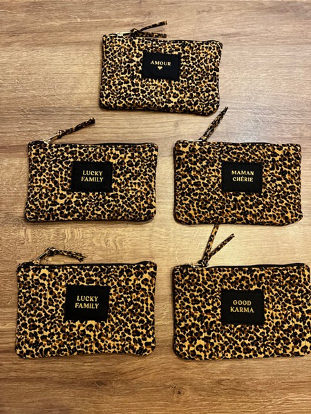 POCHETTE LÉOPARD " AMOUR "