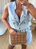 COMBI/SHORT DENIM GRUSS BLEU