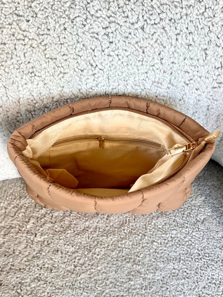 POCHETTE MATELASSÉE CAMEL