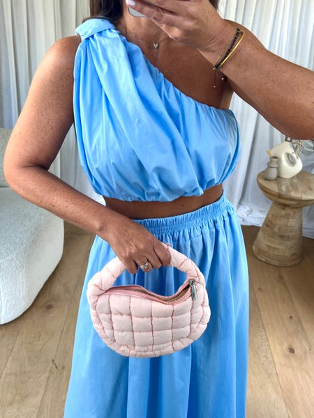 PETIT SAC MATELASSÉ ROSE PÂLE