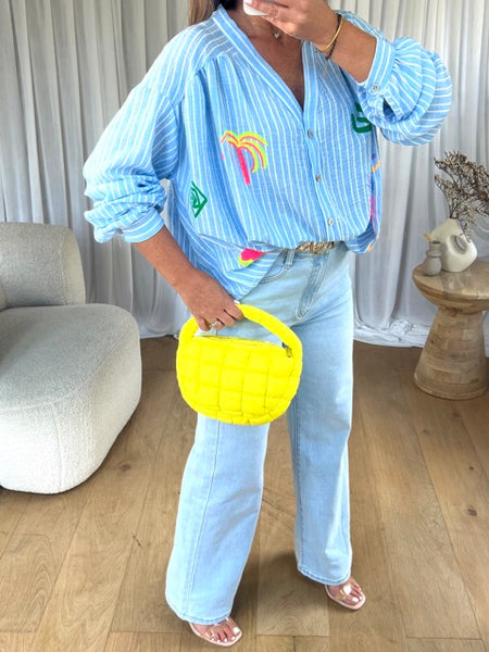 PETIT SAC MATELASSÉ JAUNE