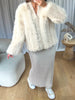 GILET/VESTE FOURRURE BEIGE