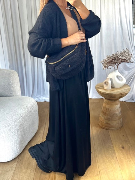 SAC BANANE BOUCLÉ NOIR