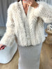 GILET/VESTE FOURRURE BEIGE