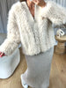 GILET/VESTE FOURRURE BEIGE